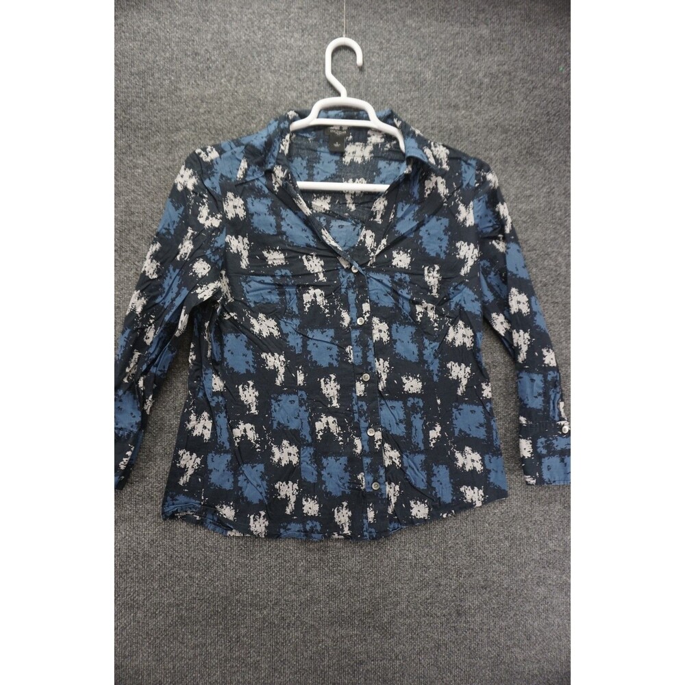 Ann Taylor Shirt Womens Size 16 Button Down Abstract Blouse